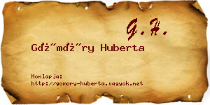 Gömöry Huberta névjegykártya